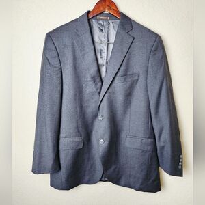 Peter Millar Wool Single Breasted Mens Sport Coat Blazer Charcoal Size 42R